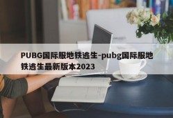 PUBG国际服地铁逃生-pubg国际服地铁逃生最新版本2023