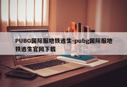 PUBG国际服地铁逃生-pubg国际服地铁逃生官网下载