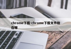 chrome下载-chrome下载文件放在哪